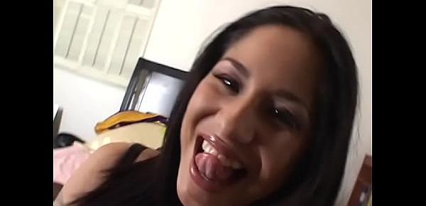  Nice pov blowjob and pussy fuck for this gorgeous latina with a nice round ass
